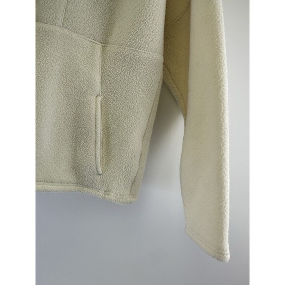 LL Bean Katahdin Fleece Half-Zip Hoodie Cream Sherpa Fleece 511655 Womens Medium - Picture 5 of 13